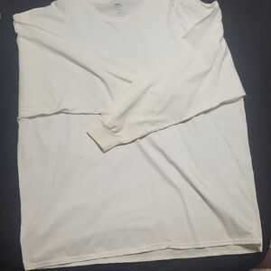 Fruit of the Loom Men's White Long Sleeve Tee